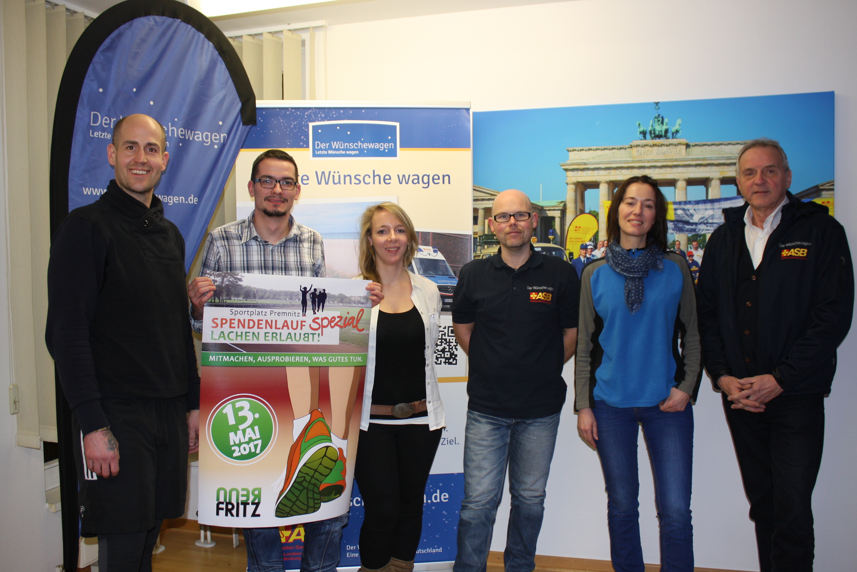 Das Foto zeigt die Organisatoren des diesjährigen Rennfritz-Spendenlauf.